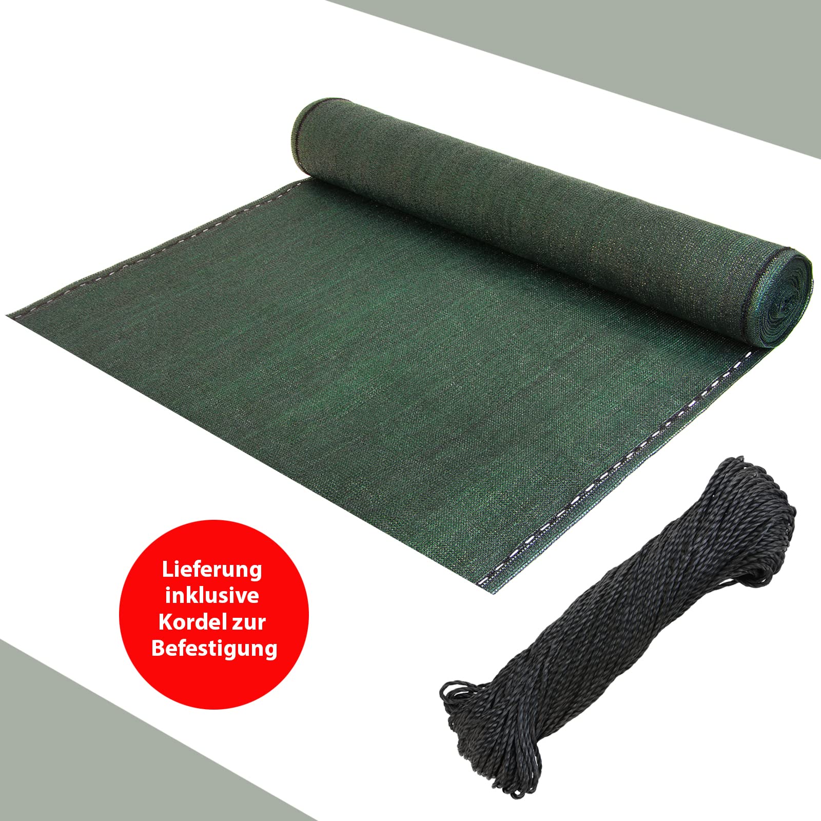 BB Sport Malla ocultacion Pantalla de privacidad 150 g/m² Valla Pantalla Incl. Cuerda de Nylon Resistente a los Rayos UV a Prueba de rasgaduras Viento, Tamaño:1.5m x 20m, Color:Verde