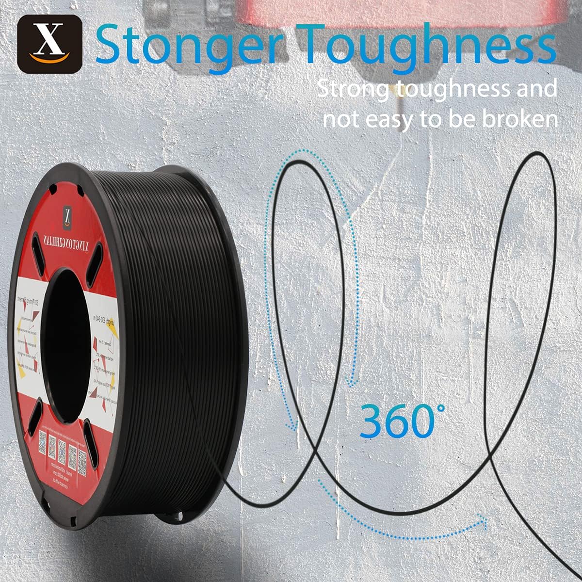 PLA Filament 1.75mm, 3D Printer Filament for 3D Printers Accuracy +/- 0.02 mm 1Kg Spool, 1.75mm, Matte Black PLA