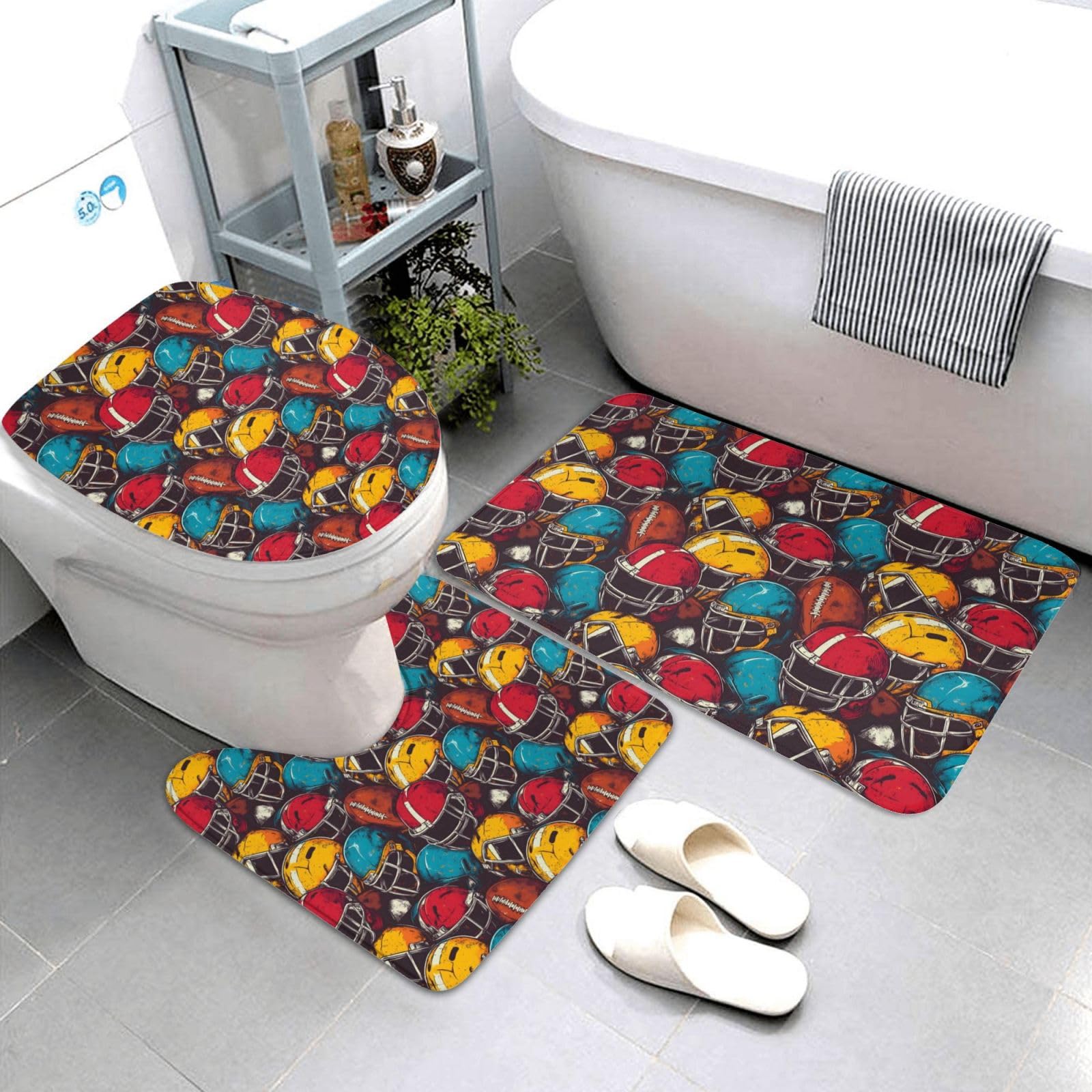 Tapis de bain antidérapant lot de 3 pour éviter les glissades