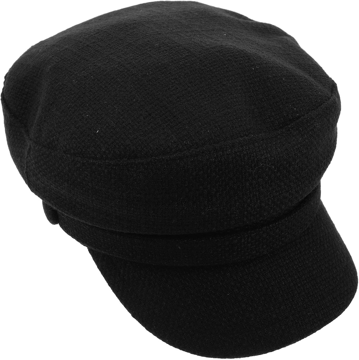 Alipis Women's Newsboy Cap Black Cotton-Polyester Blend Comfortable and Breathable Vintage British Style Round Crown Duckbill Brim Beret for Spring and Autumn Daily Wear