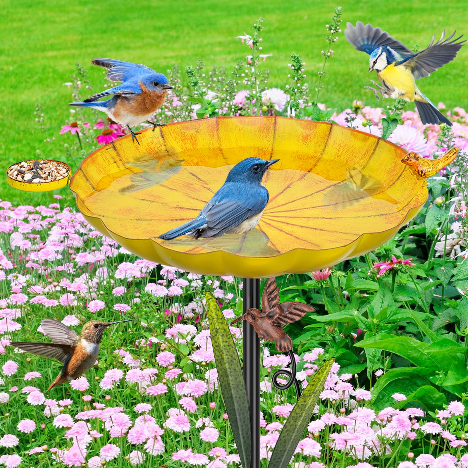 Metal Stake Bird Bath (Yingleisi)