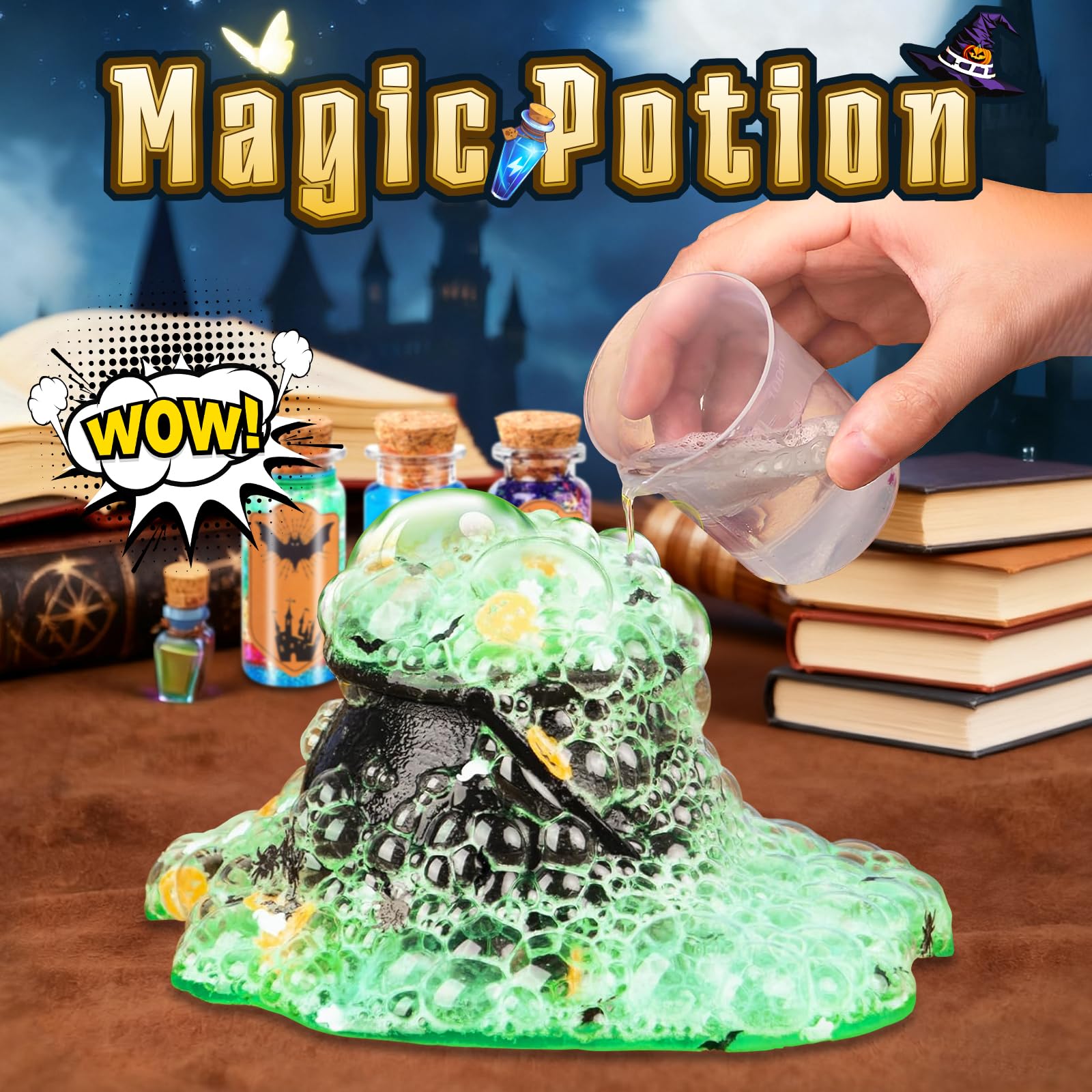 Magiczna mikstura Zestaw Dziecko, miesza 20 butelek magicznej mikstury z magicznym garnkiem, zabawki rzemieślnicze kreatywne prezent dla chłopców i dziewcząt, DIY Zestawy do rękodzieła
