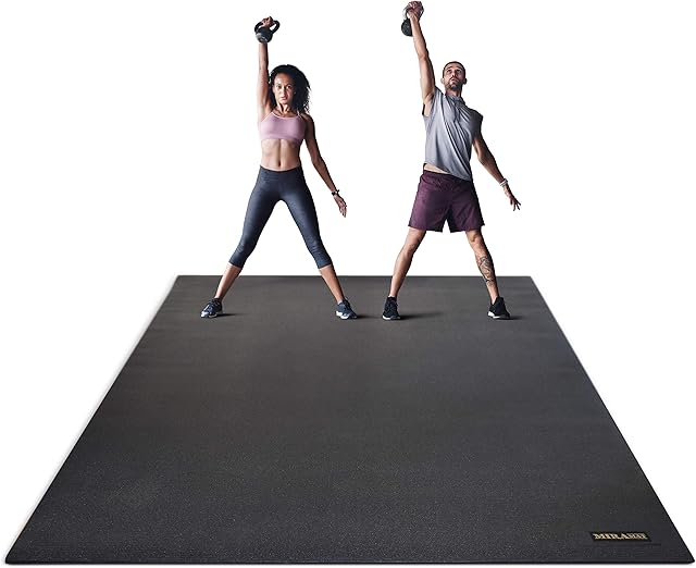 Miramat® Giga - Ultra Large Premium Exercise Mat (244 x 183cm; 7mm Thick) - Durable Non-Slip Workout Mats for Home Gym, Crossfit, P90X, HIIT, Cardio Equipment, Yoga, and More