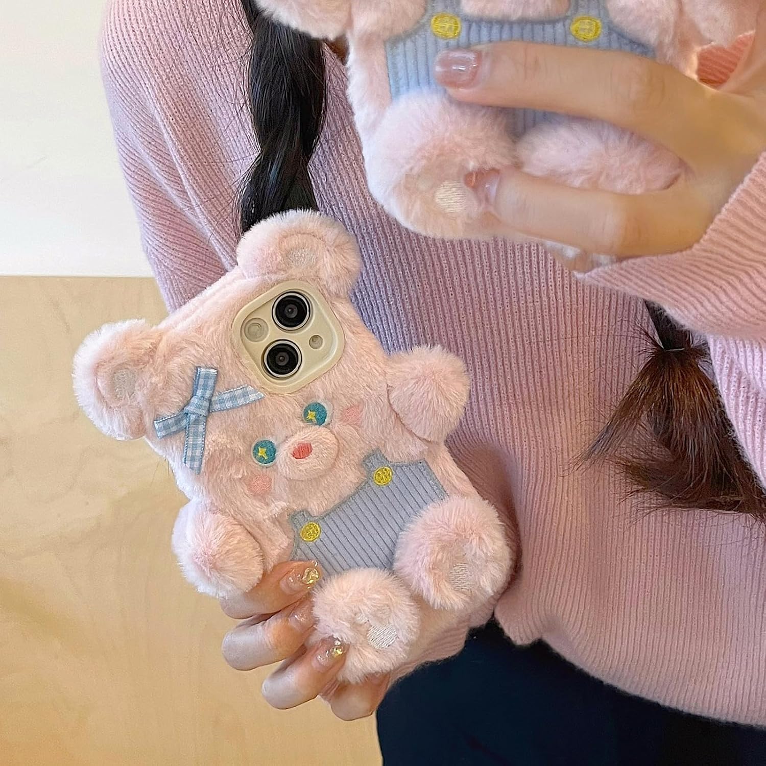 Amazon.co.jp: mayababy iphone 16 Pro Maxファーケース ピンク