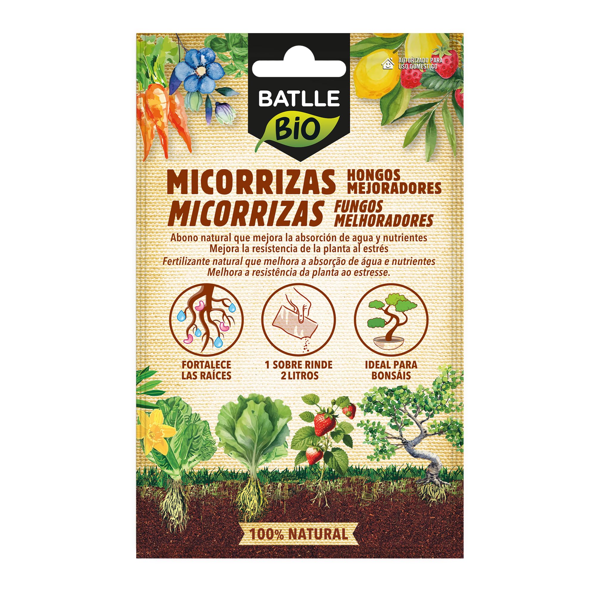 Batlle micorrizas Champignon 1 sur pour 2L
