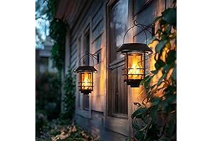 Otdair Solar Wall Lamp: Illuminate Your Outdoors with Flickering Flames
