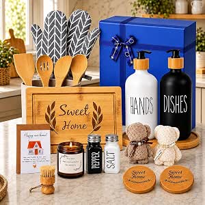 House Warming Gift Basket - 21-Piece New Home Essentials Set for Couples and Families