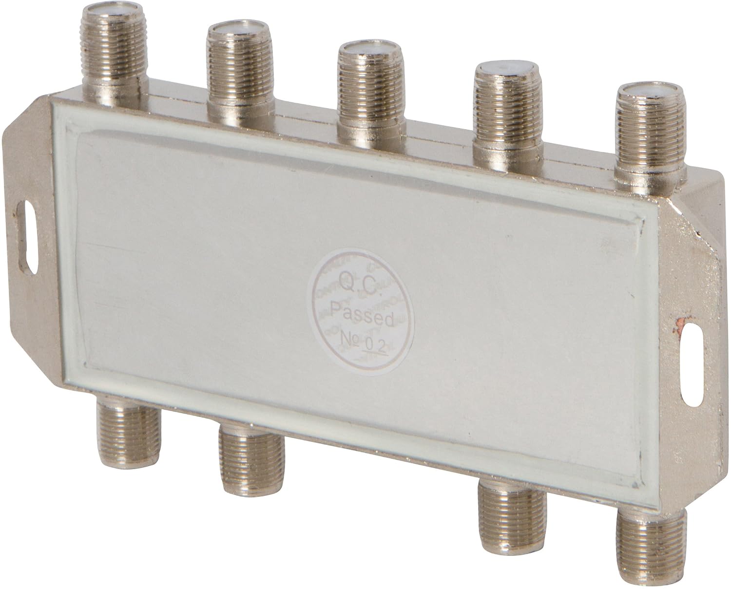 BAMF 8 Way Coaxial Cable Splitter, Bi-Directional Coax MoCA 5-2300MHz, RG6 Compatible, Nickel Plated Cable Splitter Internet and TV Splitter, Satellite, Amplifier, Antenna, Analog/Digital Connections