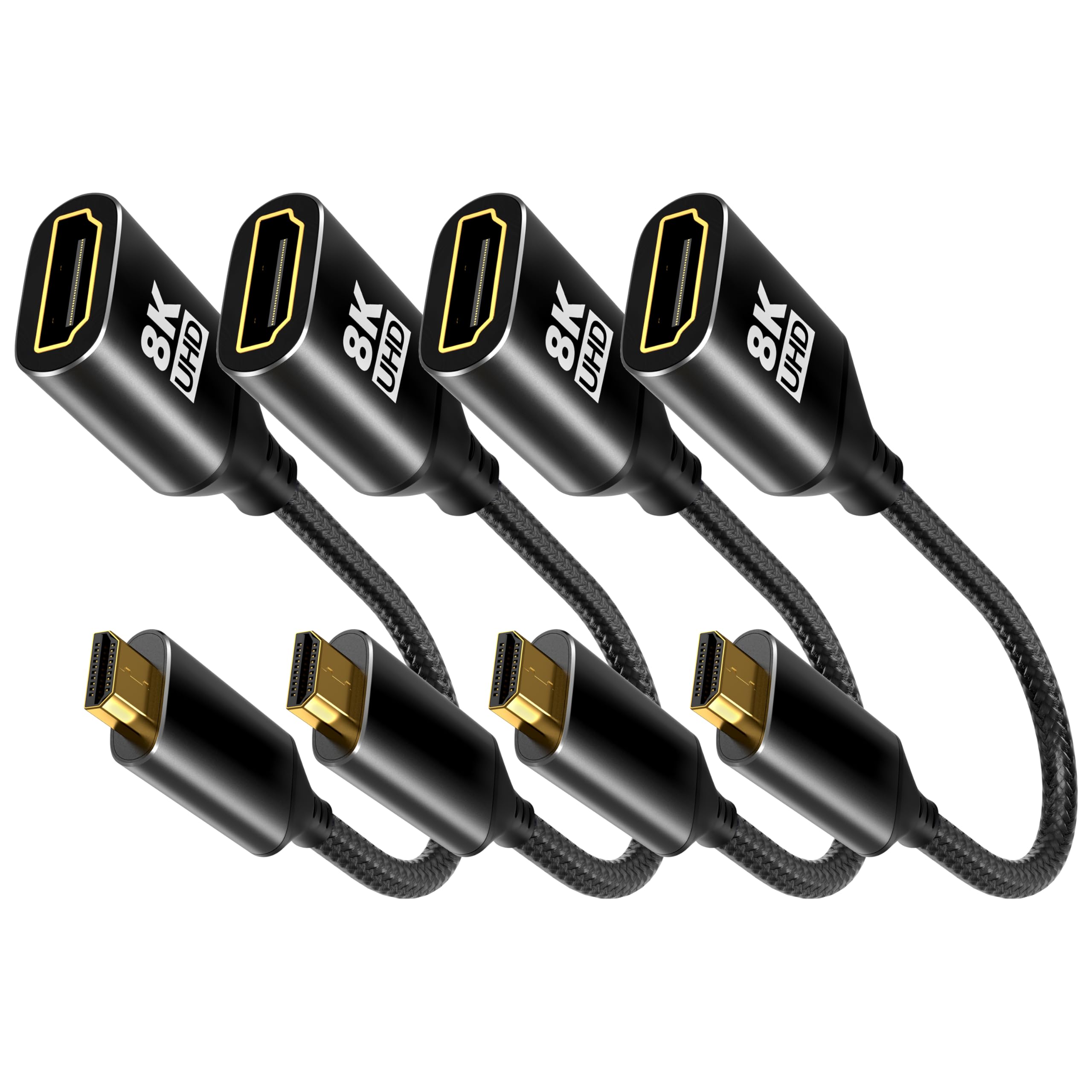 Adattatore da Micro HDMI a HDMI 8K, da maschio a femmina, HDMI 2.1, 8K a 60Hz, 4K@120Hz HDR 3D Dolby 48Gbps ad alta velocità, compatibile con proiettori, tablet, scheda grafica, videocamera, supporta