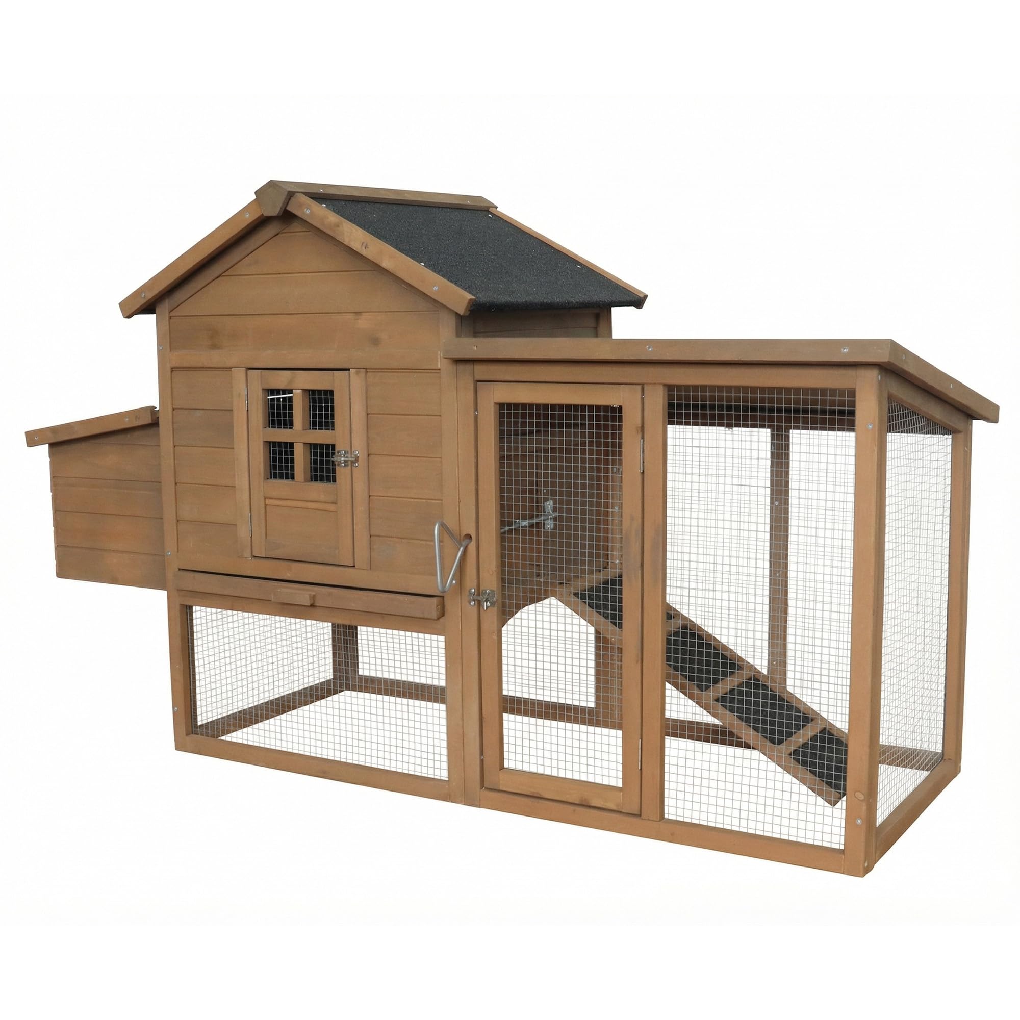 Amazon | 鶏小屋 鶏舎 屋外用 高床式 木製 鶏ケージ 4～6羽用 防水屋根