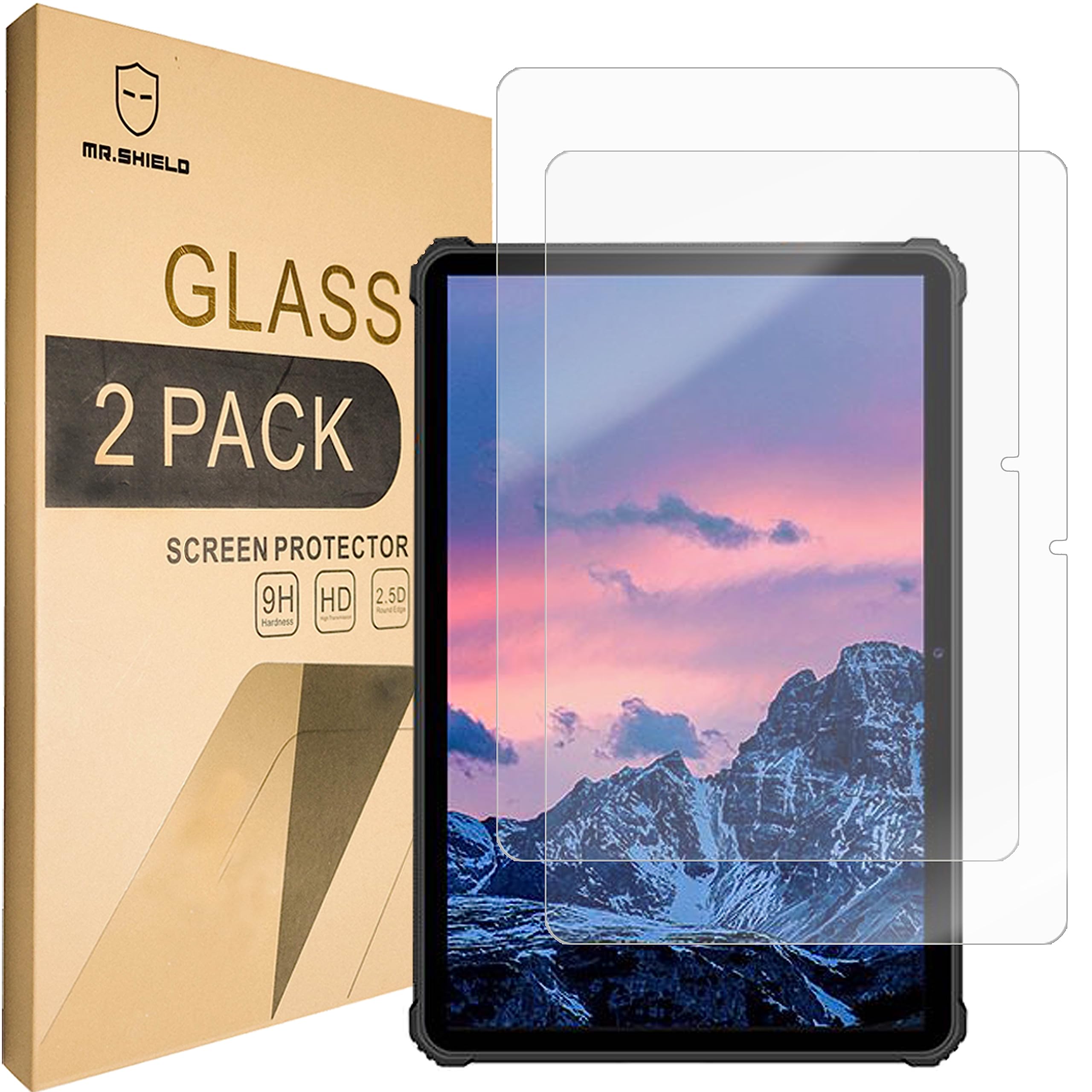 Mr.Shield Pellicola Protettiva per OUKITEL OT5 / OT5S [12 Inch] Vetro Temperato [9H Durezza] [2 Pezzi] Protezione Schermo Senza Bolle