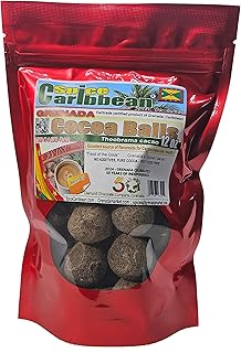 Cocoa - Cacao Balls - 12 Oz (premium product of Grenada, Caribbean)