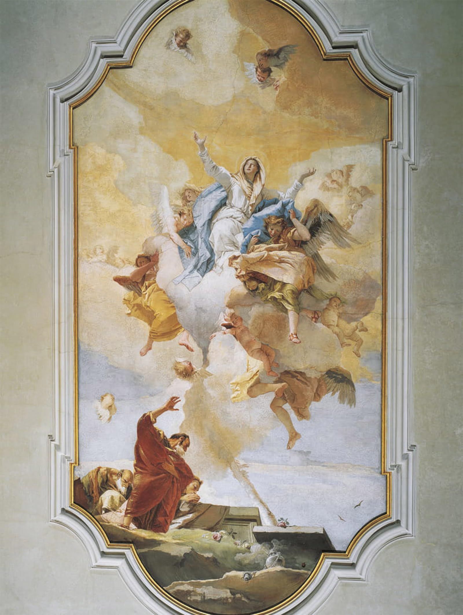 ARTXLXXBN Famous Art Print Poster Vintage Wall Art Assumption by Battista Tiepolo Canvas Art Poster for Home Decor 60x90cm