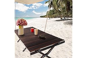 VINGLI 4ft Portable Picnic Table: Perfect Ground-Level Comfort for Outdoor Enjoyment