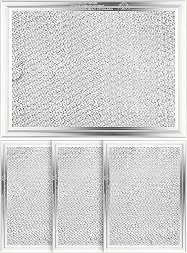 LUBIYACK 4 filtros de grasa de microondas de repuesto para Frigidaire 5303319568, repuesto de filtro de grasa de 7.9 x 5.9 pulgadas