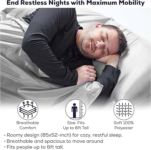 Miniatura 3 de CAMPCONE Forro de saco de dormir sedoso para clima fríocálido, sábanas de viaje XL para hotel de 85 x 52 pulgadas, saco de dormir ligero con