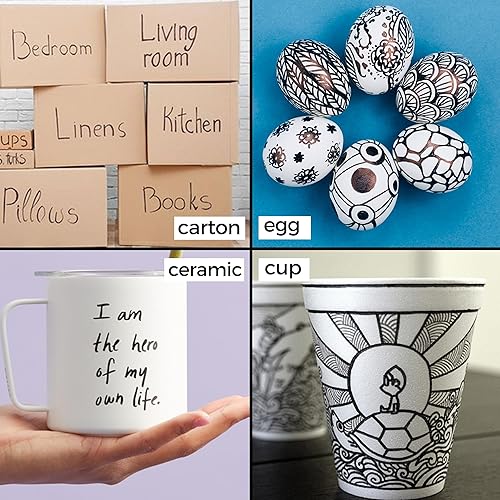 Miniatura 8 de Marcadores permanentes a granel, paquete de 200 rotuladores permanentes negros, punta fina