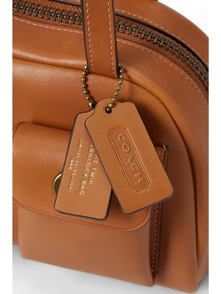 Brown COACH Twin Turnlock Bag 20