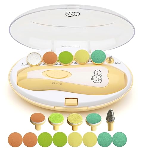 Miniatura 9 de Royal Angels Baby - Cortaúñas para bebé 20 en 1  Cortadora eléctrica segura de uñas para bebé kit de lima de uñas para bebé cabezales de repuesto