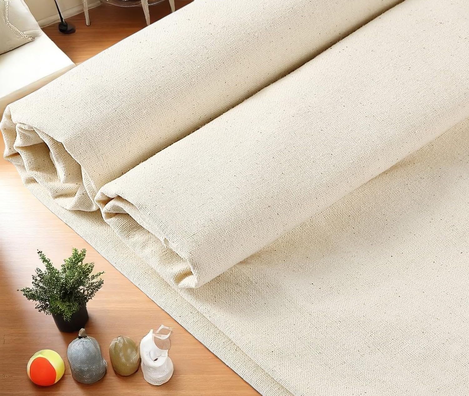 MDS Musselin-Stoff, 100 % Baumwolle, 121,9 cm breit, natürlich, ungebleicht, mittelschwer, Stoff, Leinen, Textil für Trägermaterial, Quilten, Nähen, Drapieren, Kleidung, Tücher, Handwerk, DIY,