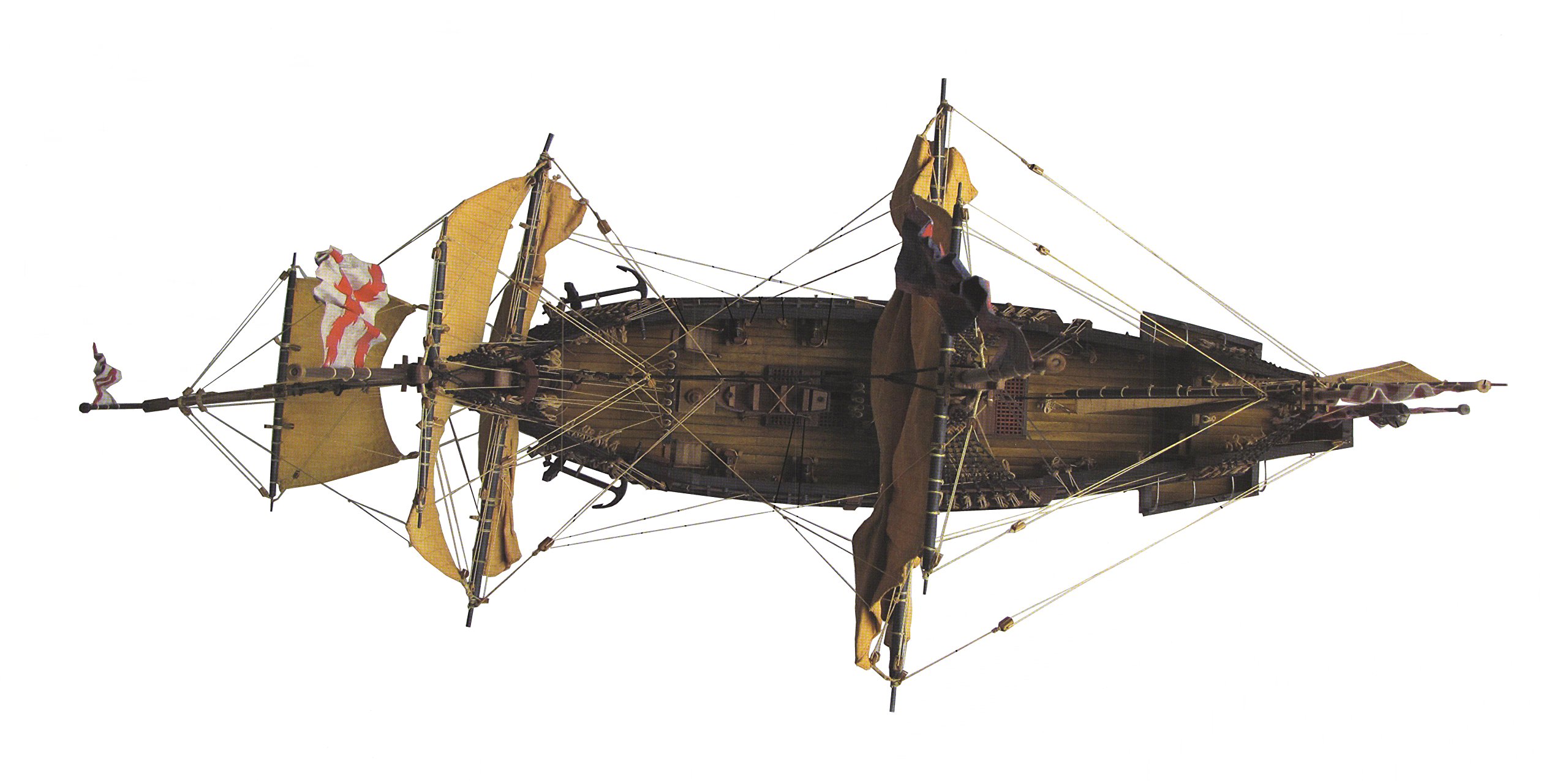 español S.luis galeone spagnolo s.xvii, 720mm x 580mm x 315mm, 020149