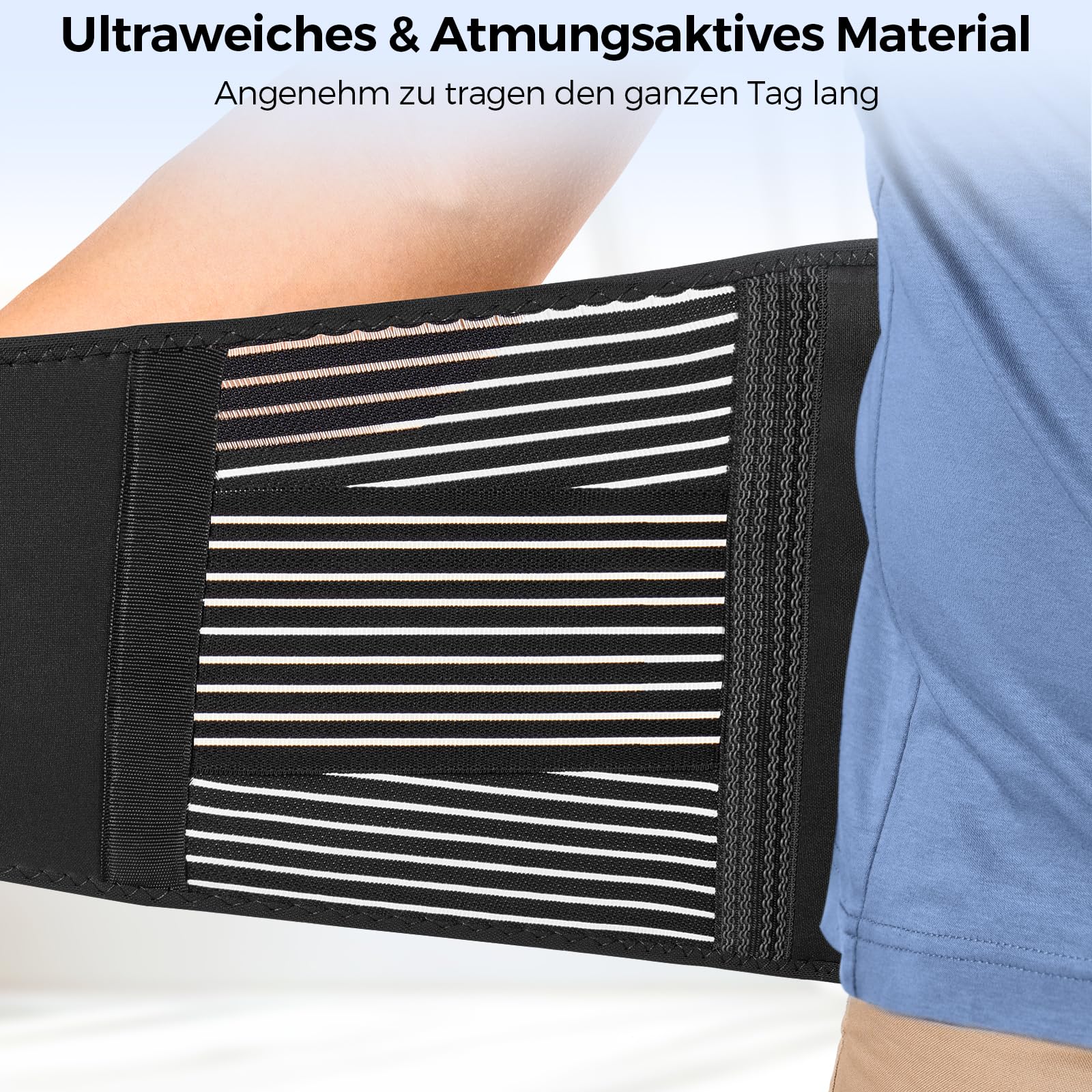 FREETOO Rückenstützgürtel Orthopädisch LWS, Atmungsaktive Rückenbandage Lendenwirbelsäule Herren Damen für Arbeit Sport, Rückengurt Rückenschmerzen für Ischias, Bandscheibenvorfall, Skoliose