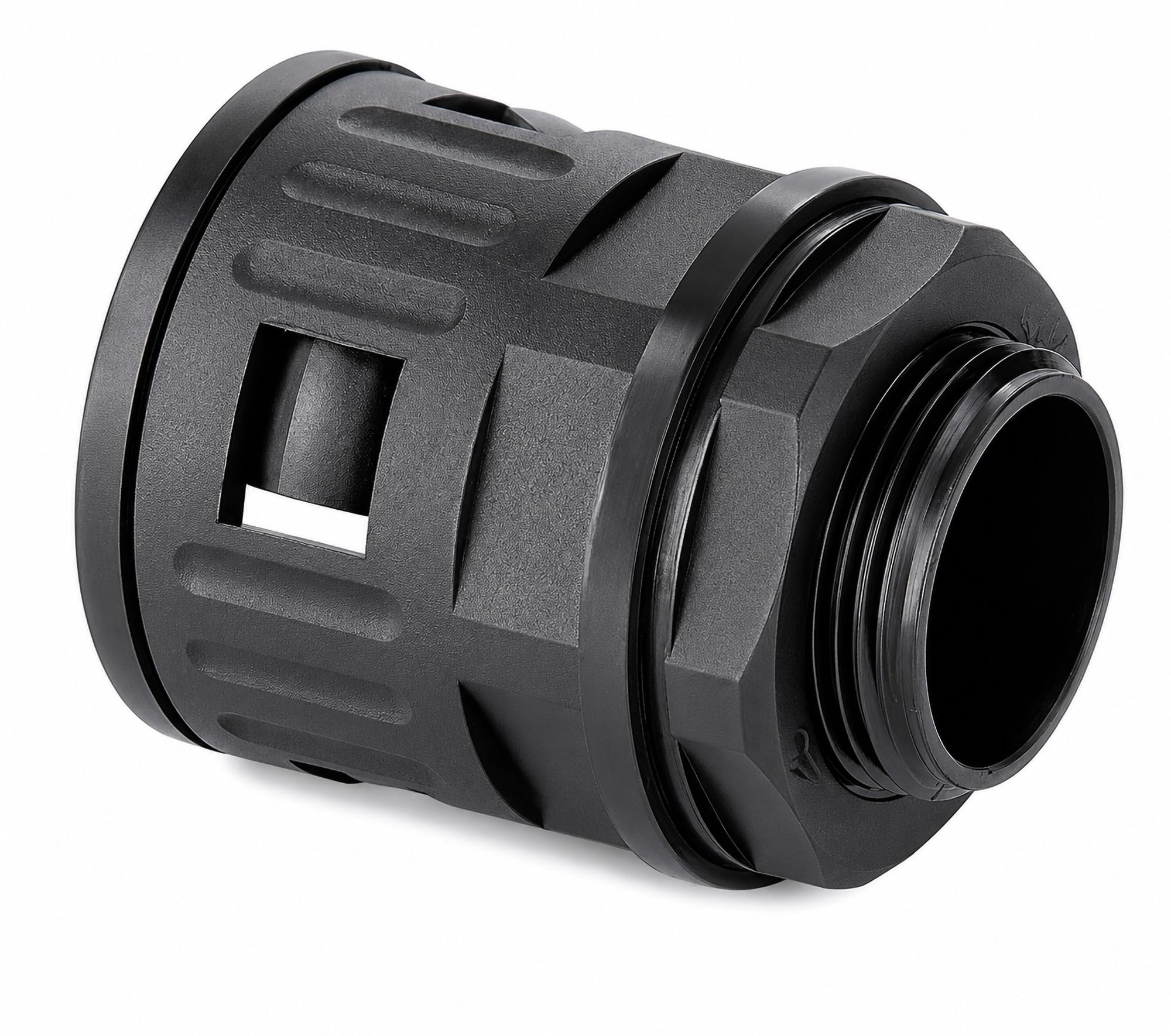 On1shelf M13 Flexible Conduit Connector AD13 13mm Black Straight Conduit Coupling Electrical Cable Conduit Joiner Pipe Connector Fitting for Corrugated Flexible Conduit, Packs of 10