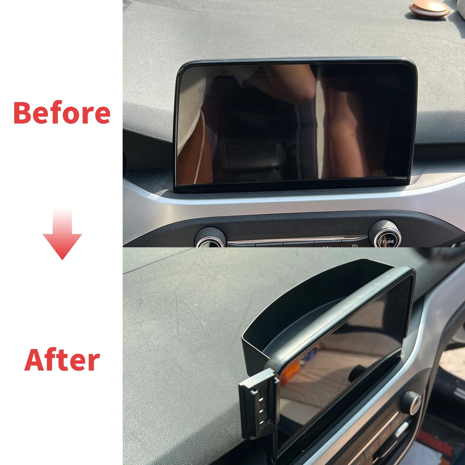 Porta Cellulare Auto per Ford Fiesta MK7 MK8 2017-2022, Supporto per Telefono Cellulare da Auto da 8 Pollici con Supporto per Navigazione GPS (Base e Supporto 1)