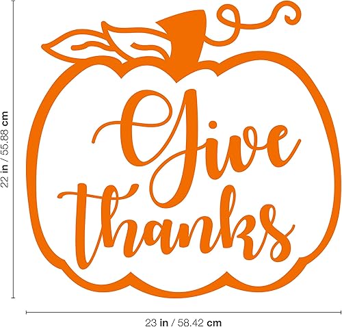 Miniatura 3 de Calcomanía artística de vinilo para pared, 22 x 23 pulgadas, diseño de calabaza para oficina, negocios, cafetería, tienda, escuela, entrada, puerta,