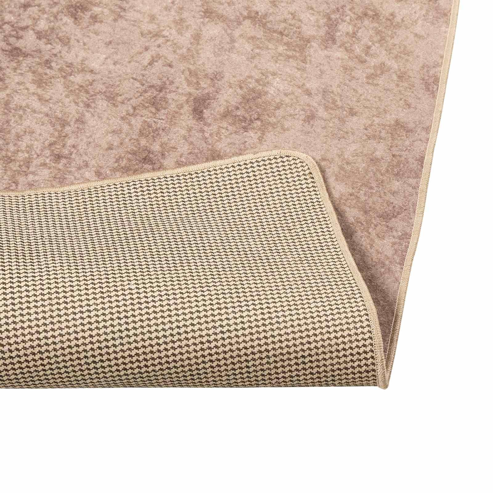 Marsa Tapis de sol en polyester et PVC - Antidérapant - Lavable - À poils courts - Pour couloir, chambre à coucher, salon, cuisine et intérieur - Sable - 50 x 300 cm
