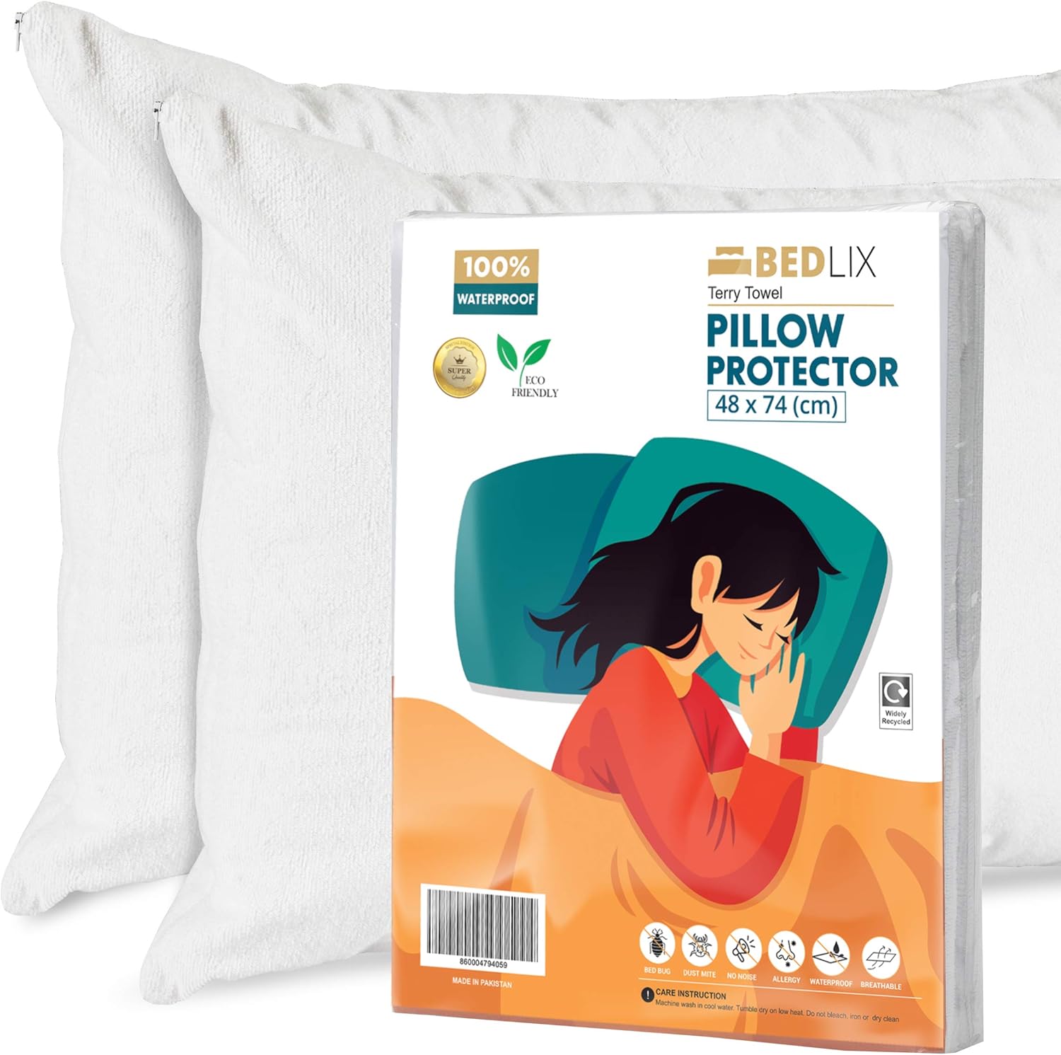 terry towelling pillow protector