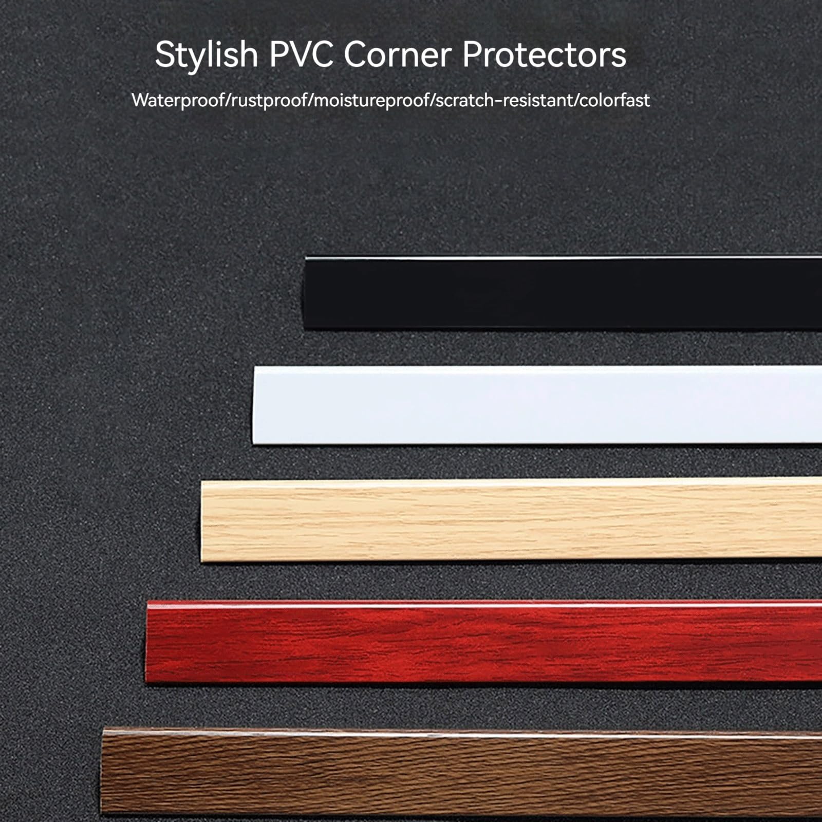 3 tiras protectoras para bordes de azulejos, PVC, grano de madera, 80 cm, a prueba de humedad, protege los bordes del suelo y la pared de daños por agua y molduras (roble, 25 x 25 mm)