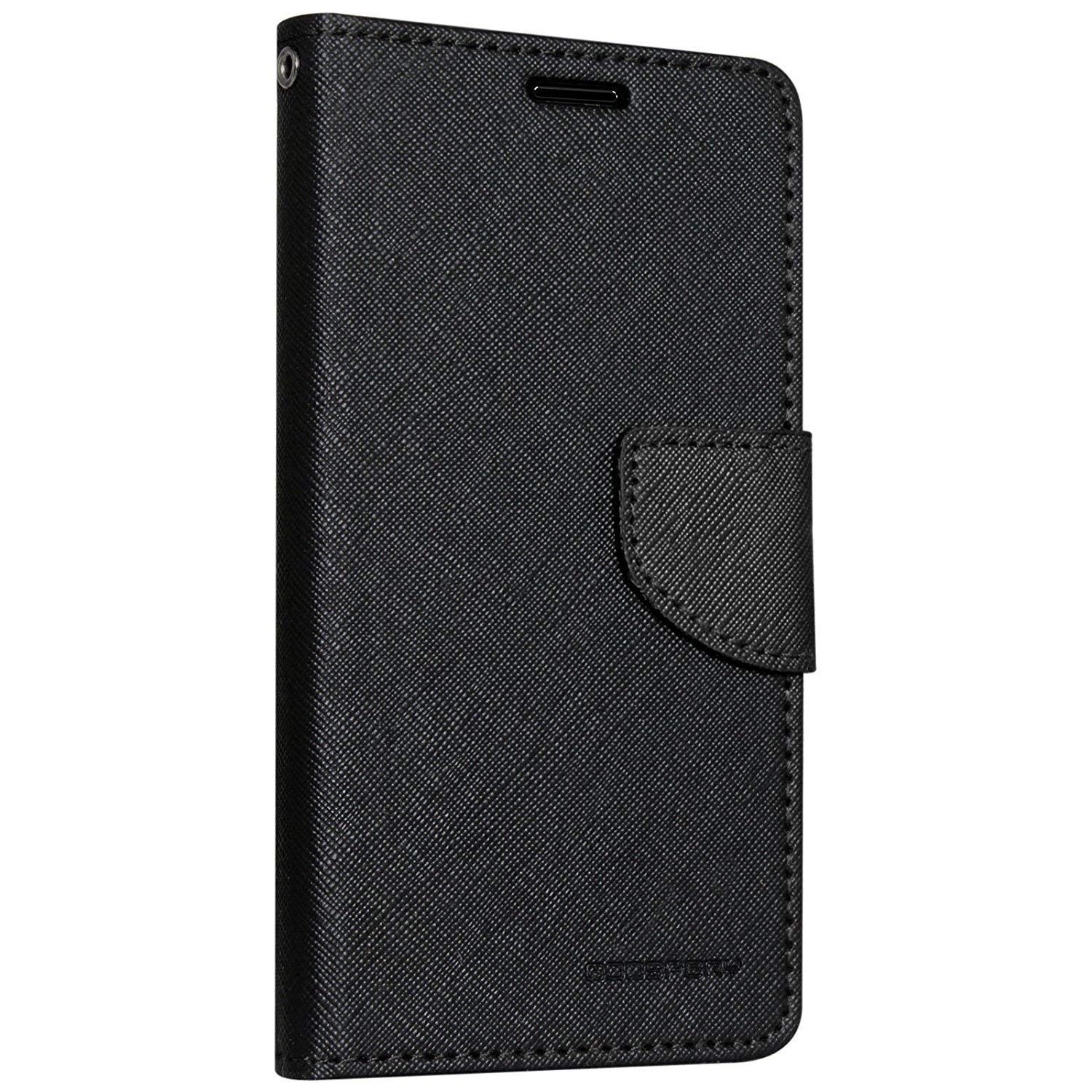 COVERBLACK Stylish Luxury Mercury Magnetic Lock Diary Wallet Style Flip Cover Case for Nokia TA-1089 - Nokia 6.1 - Black (B09V1QFCCY) Amazon Price History, Amazon Price Tracker