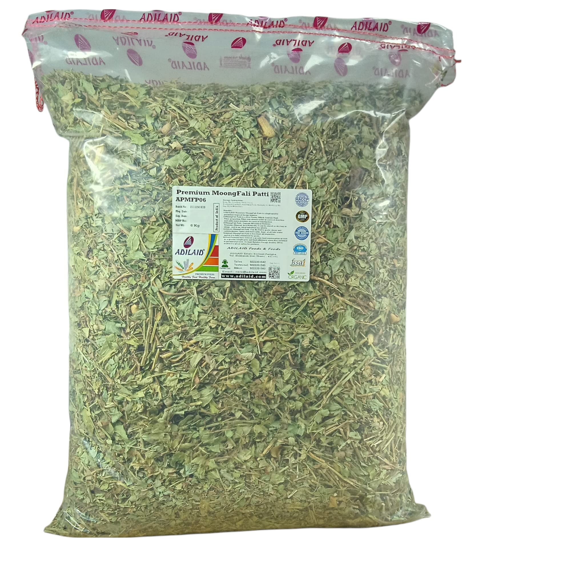 ADILAID Premium MoongFali Patti for Rabbit,Guinea Pig,Goats (6Kg) (B09M76VR33) Amazon Price History, Amazon Price Tracker