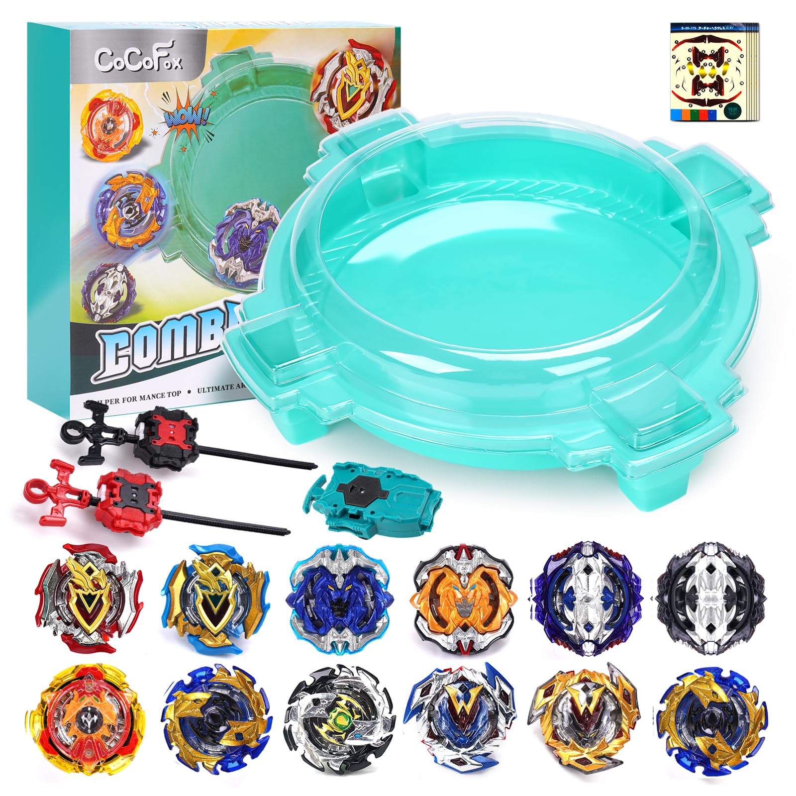 Amazon.com: COCOFOX Burst Set, 12 Battling Tops 3 Right-Spin