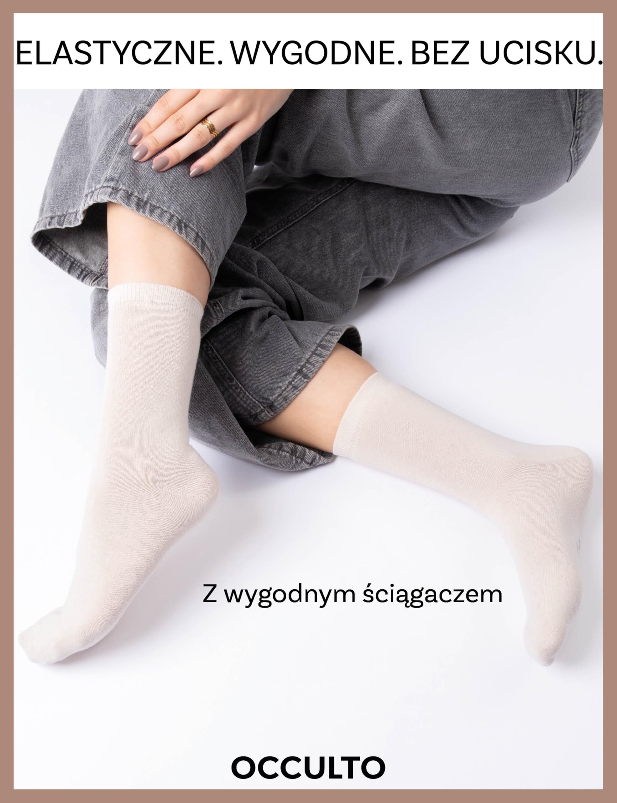 Occulto panterkę skarpetki damski 6 pak (model: Leonie), bawełniane skarpety