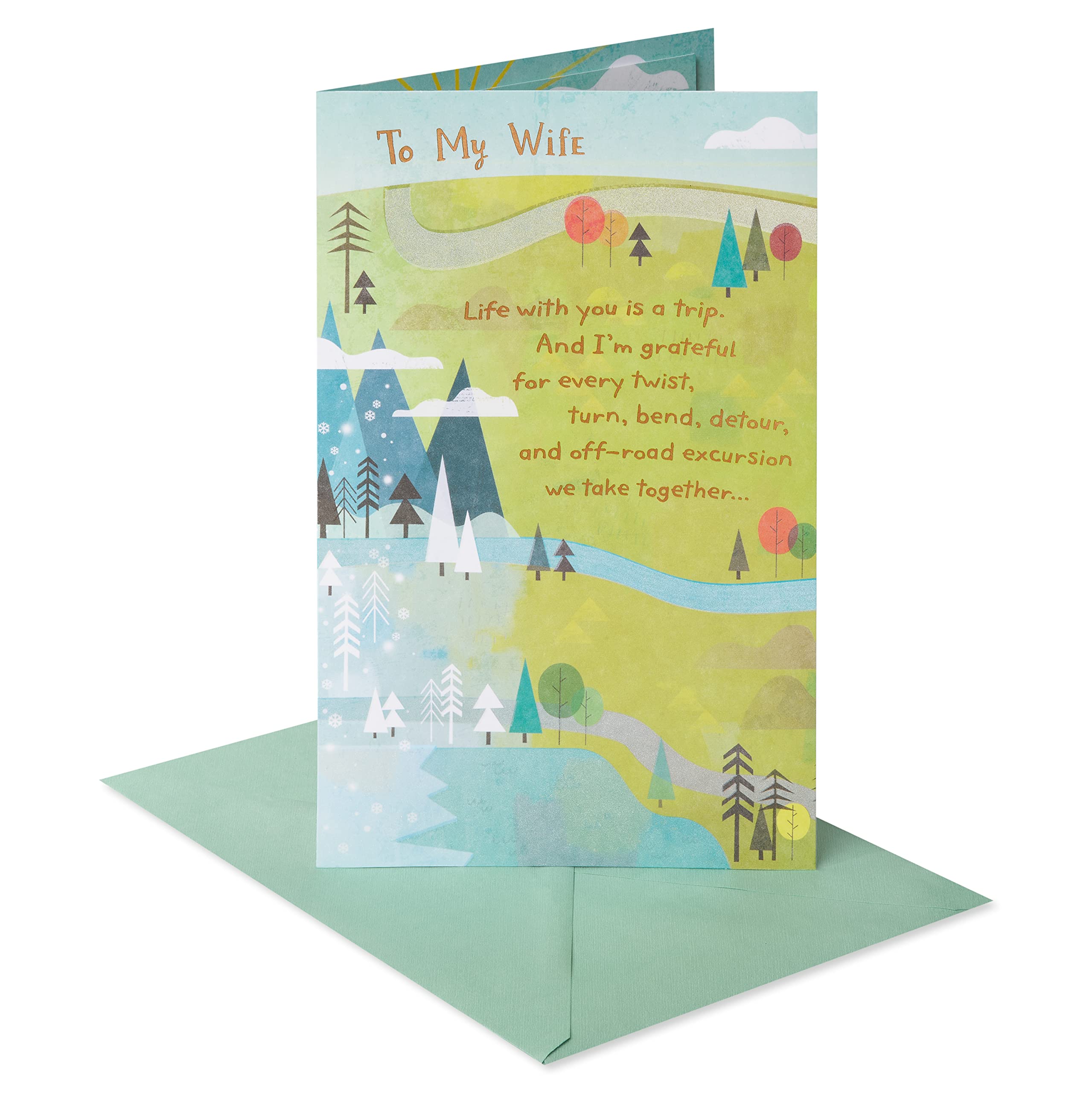 American Greetings Biglietto Di Anniversario Per Moglie (Life Is A Trip)-image