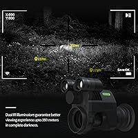 Vista 3 de Clip On Night Vision Scope – 1080P Digital Infrared Attachment for Rifle Scopes, 850nm & 940nm IR, 3X-10.5X Zoom, Tactical Hunting Optics, Long