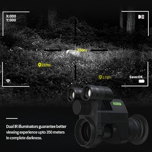 Miniatura 3 de 1080p Full HD Photo &amp; Video Digital Rifle Scope, WiFi Night Vision Clip on Rifle Scope,Built-in 850nm IR Light ,5 IPS Screen Portable Infrared Rifle