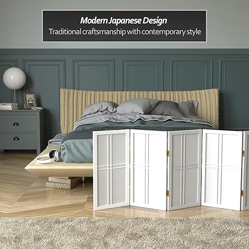 Miniatura 10 de Pantalla Shoji de doble cruz corta para escritorio de 2 pies - Negro - 4 paneles