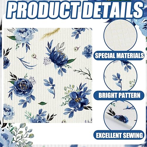 Miniatura 5 de Sunnyray 12 paños de cocina suecos, paños de cocina reutilizables con esponja, paños de limpieza, paños de cocina, absorbentes y lavables, toalla de