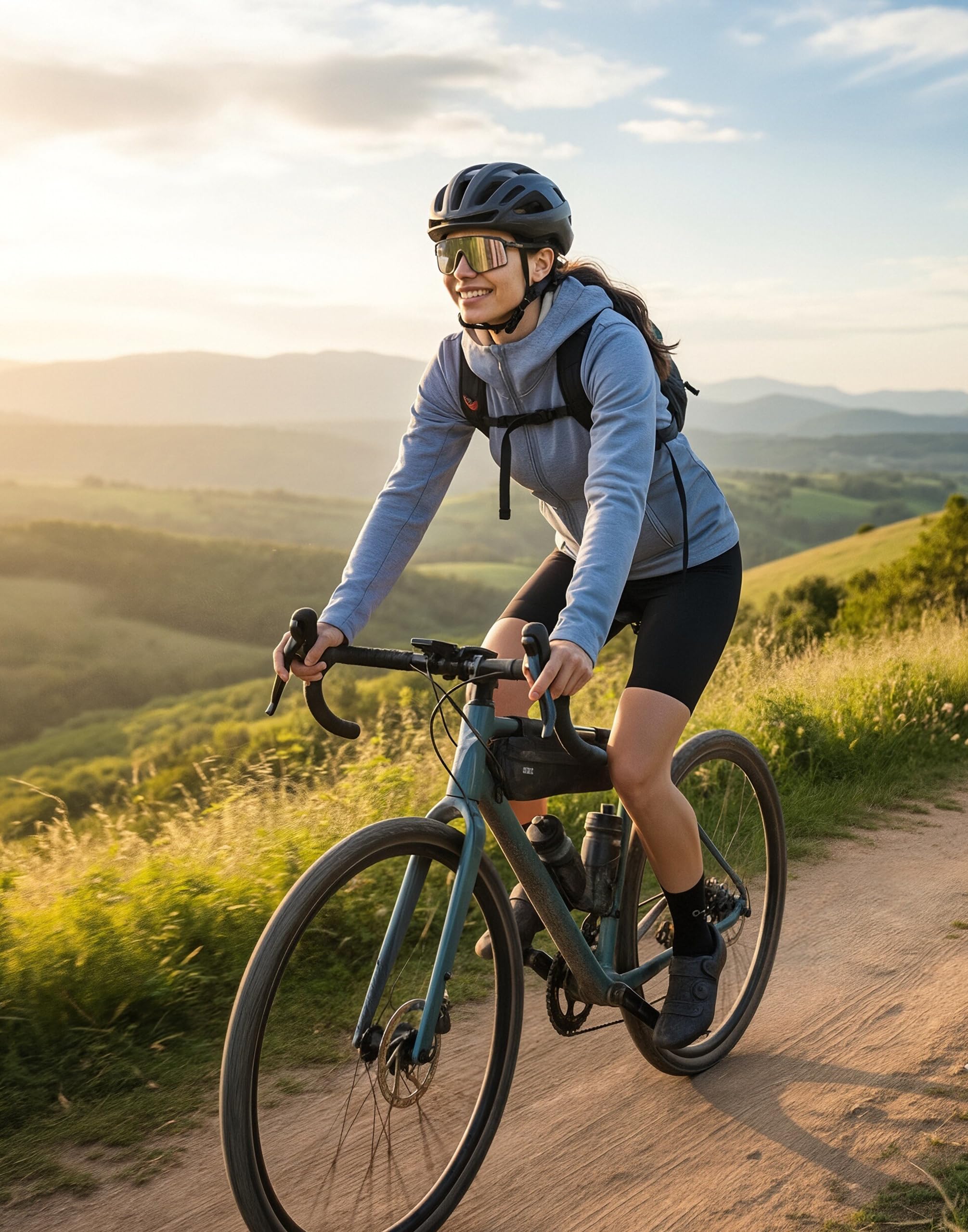 Pioneer Camp Fahrradjacke Damen mit Kapuze, Fleece Gefüttert Fleecejacke Warm, Winddicht und Atmungsaktiv Outdoor Damenjacke Reflektierend für Fahrrad, Laufen und Freizeit