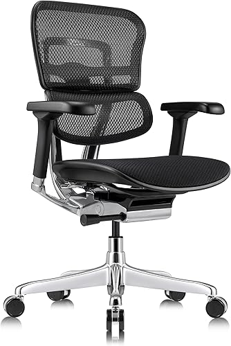Tempur-Pedic Ergohuman GEN2 Asiento ergonómico para silla de oficina con respaldo medio, brazos ajustables, altura del asiento, bloqueo de