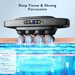 VTT Pistolet de massage à 8 têtes, Massager musculaire à percussion avec 8 têtes, 3 modes et 30 intensités, Massager portable silencieux pour le dos, le cou, les épaules et les jambes