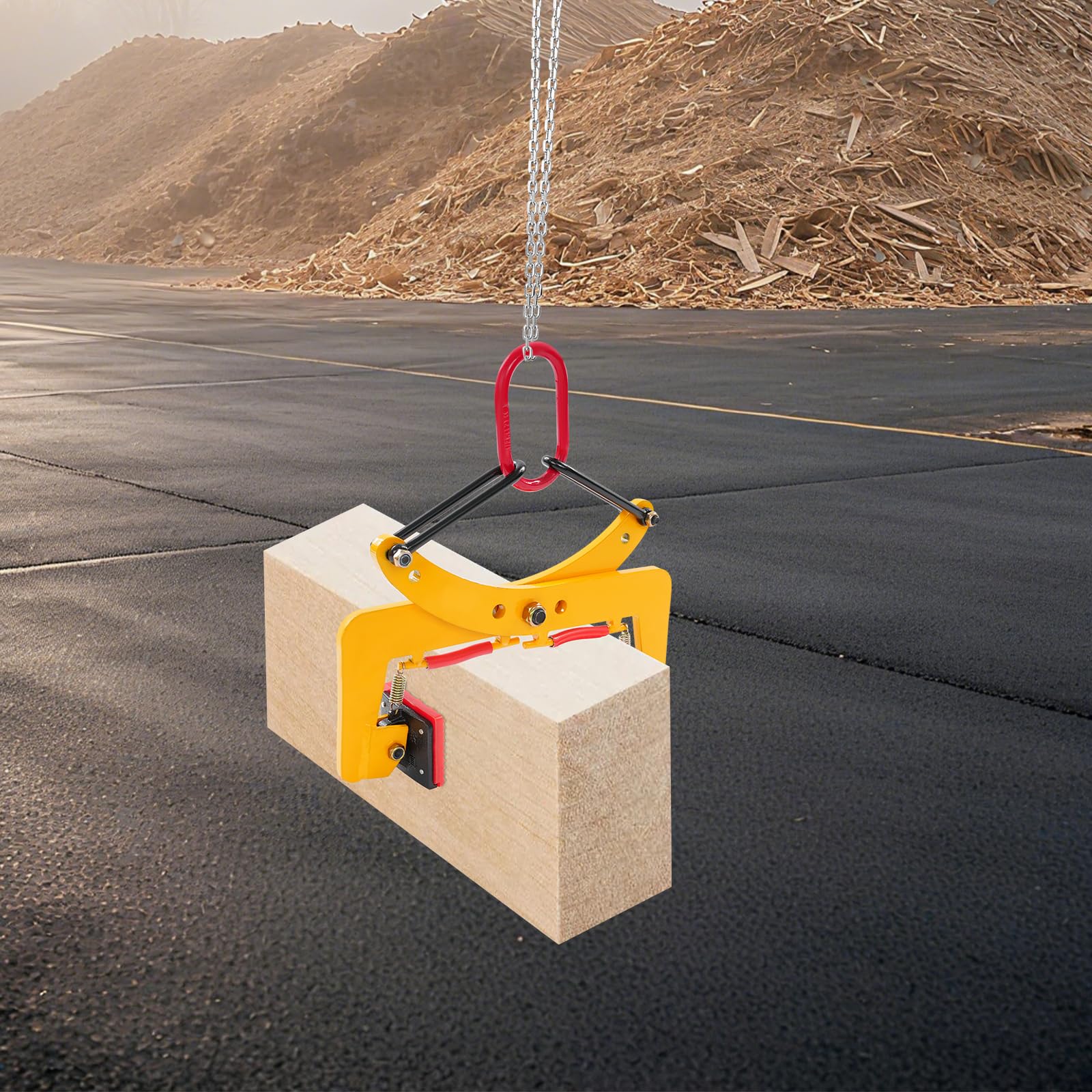 Pinza para bordillos (280 kg, apertura ajustable de 8 a 30 cm, para bordillos, madera, hormigón)