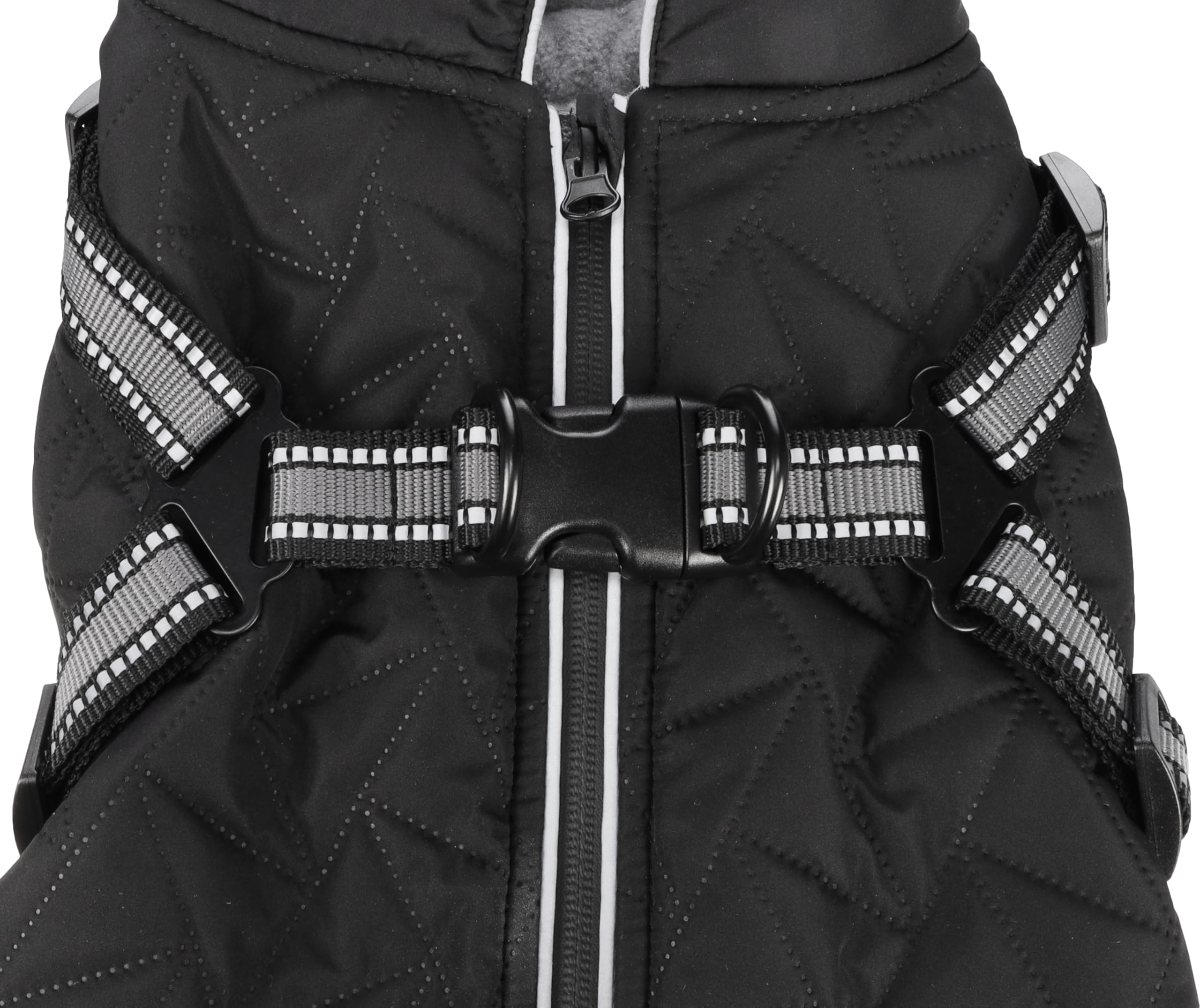 Abrigo Perro – Flamingo Duker – A:55cm B:47cm C:80cm – poliéster – Impermeable – Reflectante – con arnés Ajustable