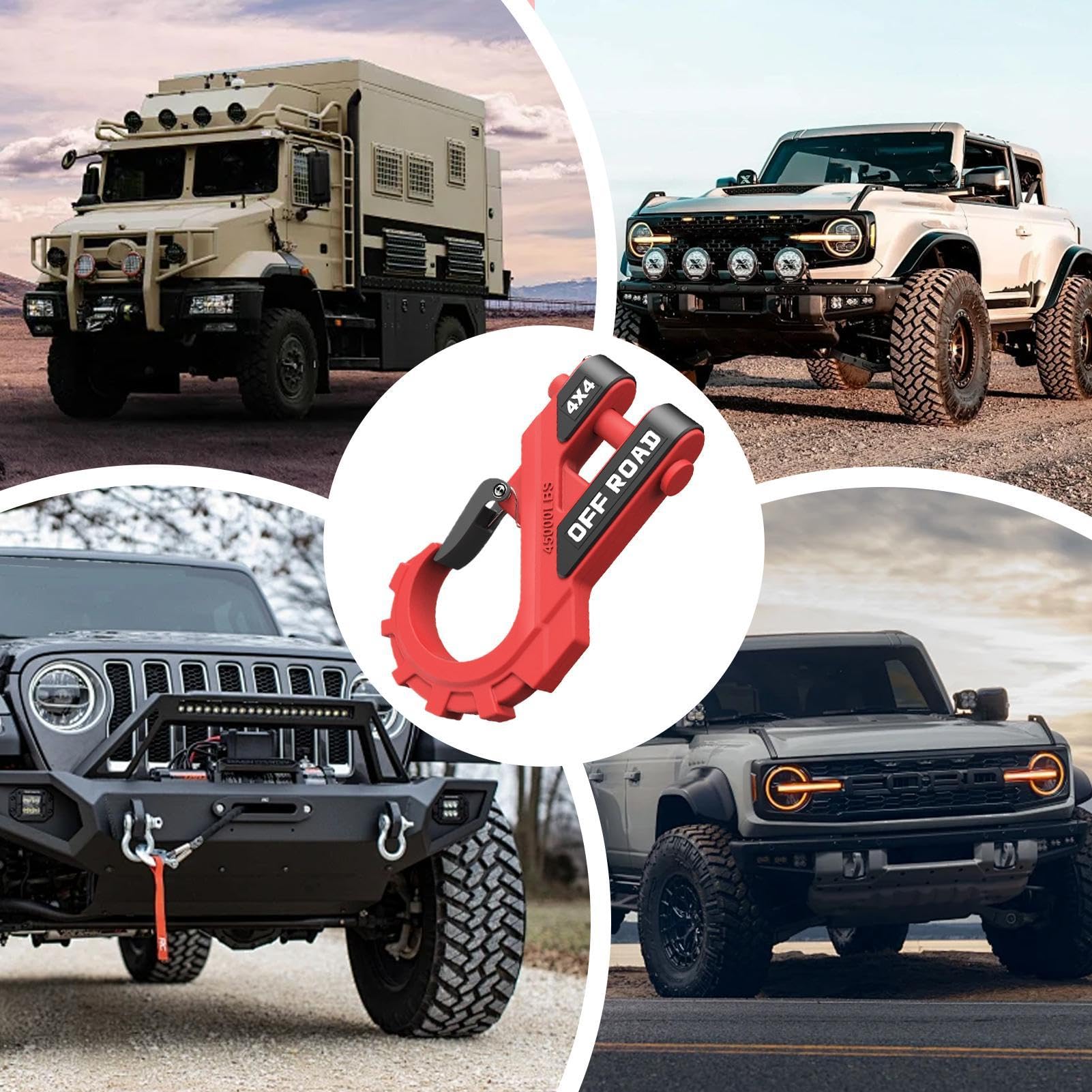ATV Winch Hook, Car Tow Hook, High Strength Trailer Chain Hooks, Versatile Clevis Grab Hook, Winch Clevis Hook, Safer Usage, Robust Structure For Car, Truck, SUV