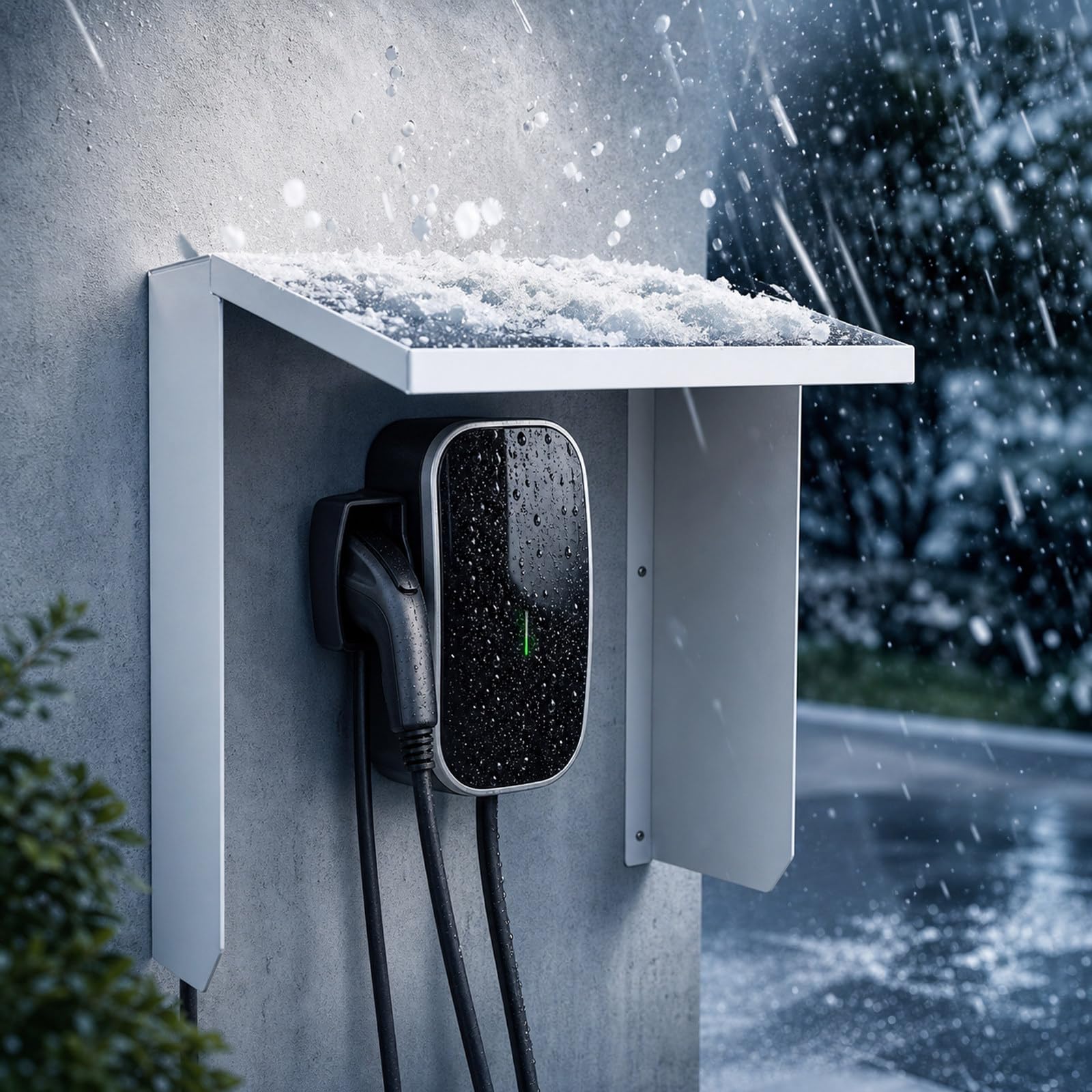 Housse de protection universelle pour chargeur EV pour recharger sa voiture dehors sous la grêle
