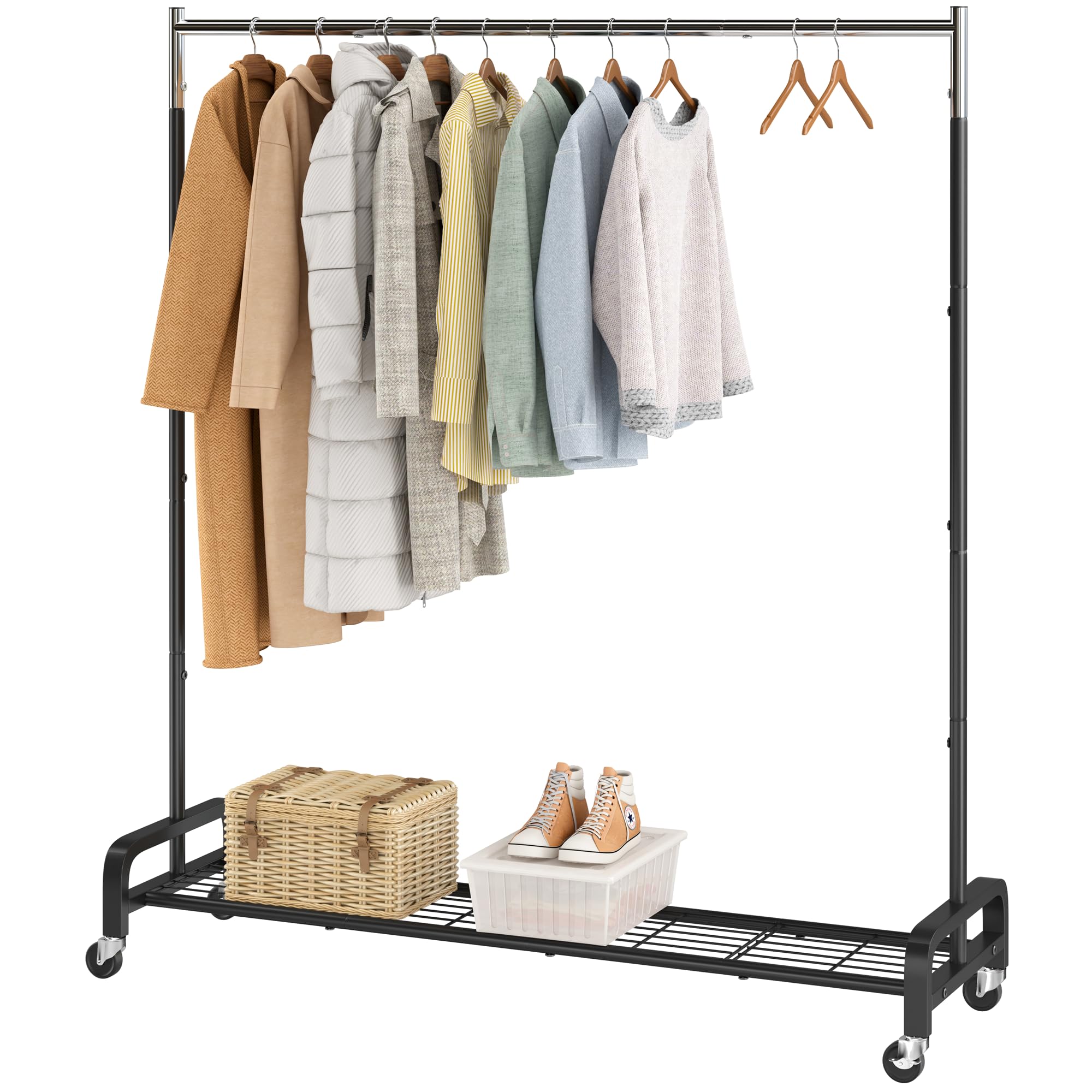 Buy Yornoli Clothes Rail 5ft Clothes Rack for Bedroom Heavy Duty