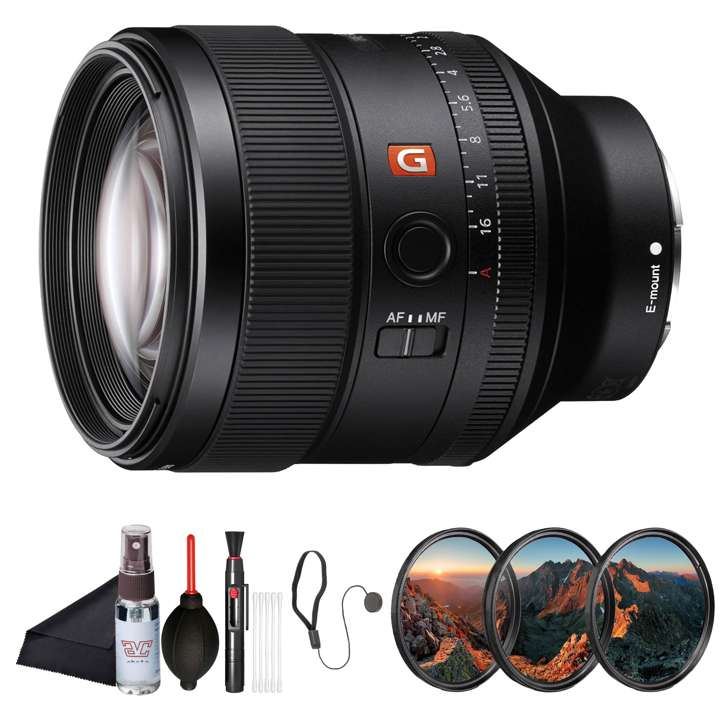 Sony FE 85 mm F1.4 GM Portrait Prime Lens (SEL85F14GM) – Full-Frame E-Mount | G Master Optics | Ultra-Bright F1.4 Aperture |Filter Kit, Cap Keeper,